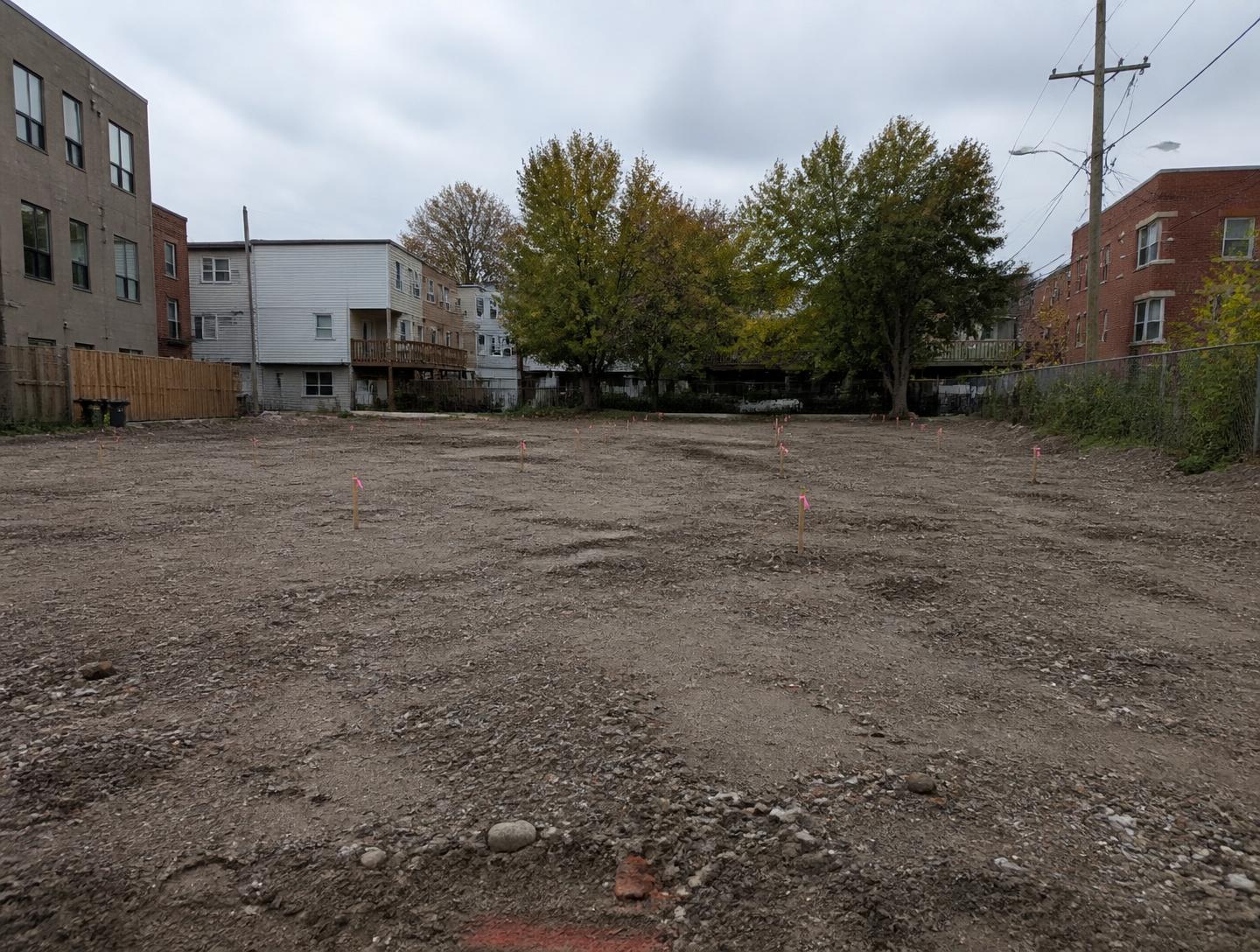 Vacant city plot before construction began